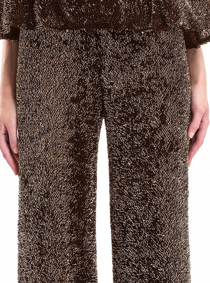 Gemy Maalouf High-Waisted Sculpted Trousers Brown