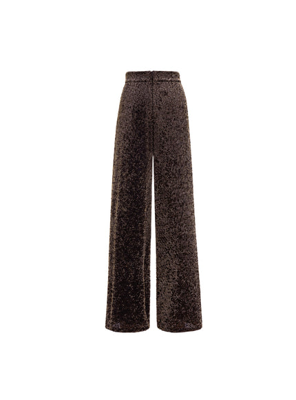 Gemy Maalouf High-Waisted Sculpted Trousers Brown