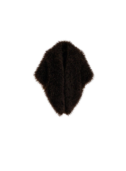 Gemy Maalouf Voluminous Fur Shoulder Bolero
