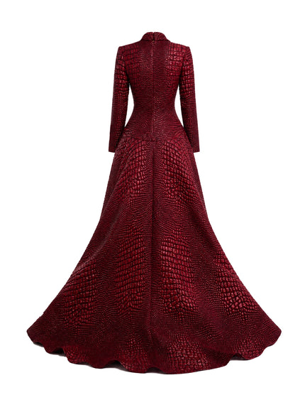 Gemy Maalouf Textured V-Neck Gown