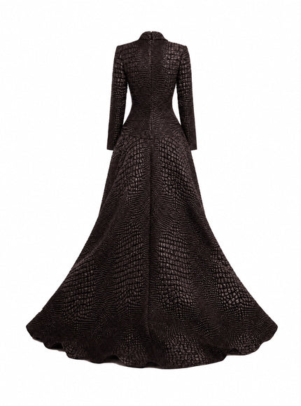 Gemy Maalouf Textured V-Neck Gown