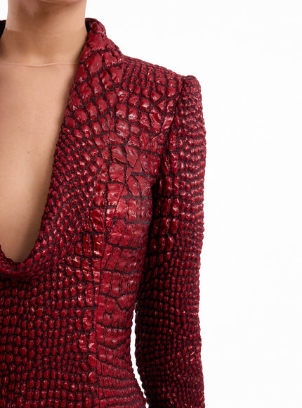 Gemy Maalouf Textured V-Neck Gown