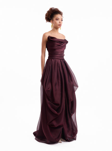 Gemy Maalouf Strapless Draped Gown No. 7900