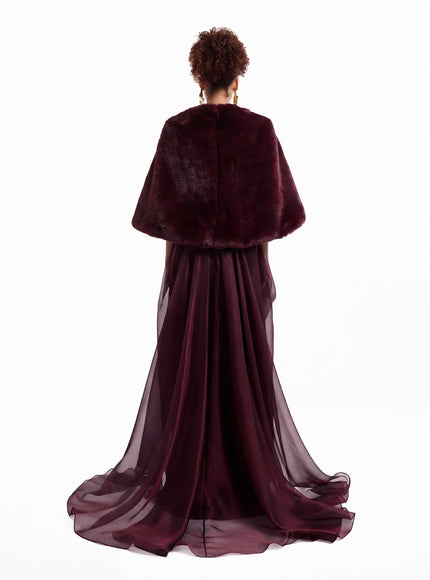 Gemy Maalouf Strapless Draped Gown With Bolero