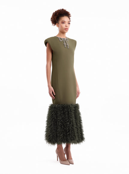 Gemy Maalouf Bow Detail Straight Gown