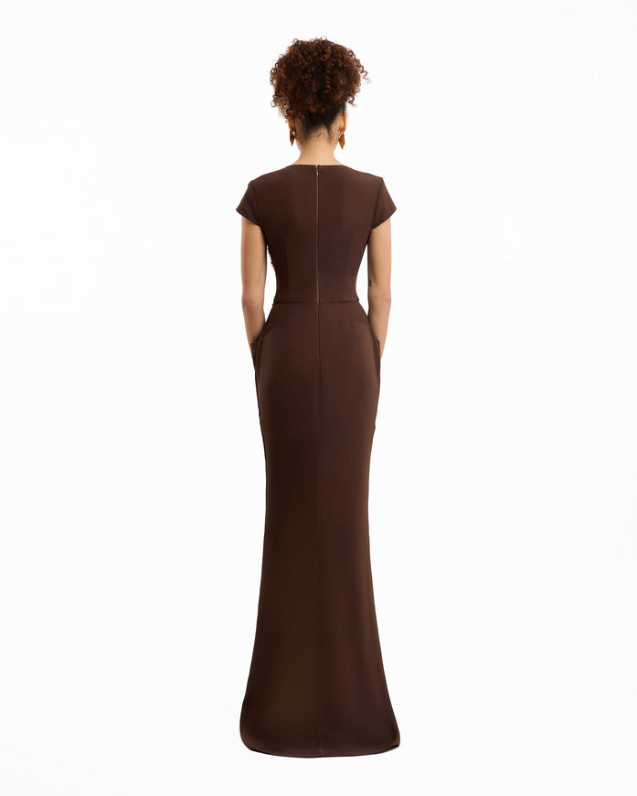 Gemy Maalouf V-Neck Embellished Gown