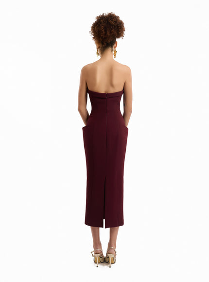 Gemy Maalouf Strapless Midi Dress