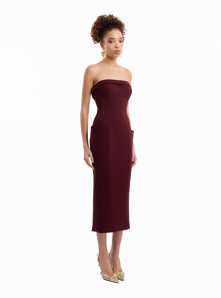 Gemy Maalouf Strapless Midi Dress