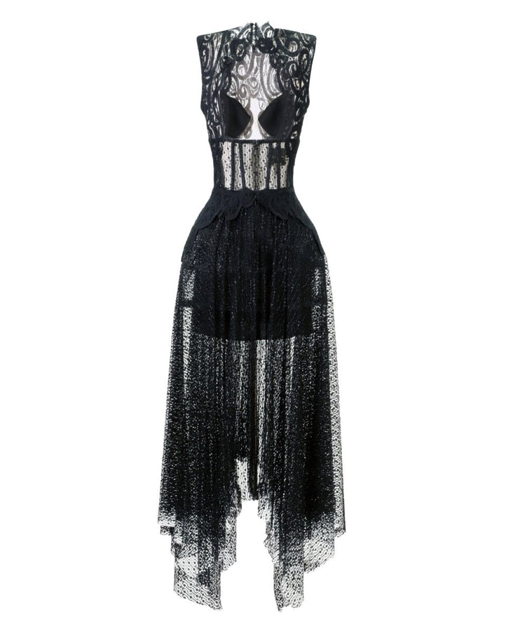 Gemy Maalouf Intricate Lace Dress