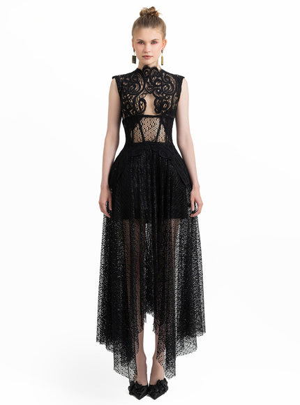 Gemy Maalouf Intricate Lace Dress