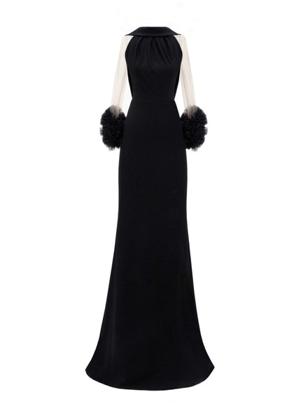 Gemy Maalouf Halterneck Slim-Cut Gown