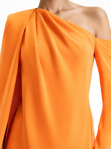 Gemy Maalouf One-Shoulder Gown Orange
