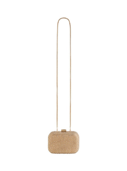 Gemy Maalouf Crystal-Embellished Crepe Clutch