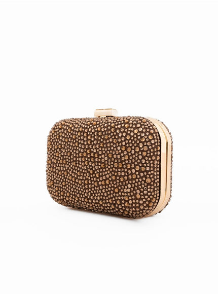 Gemy Maalouf Crystal-Embellished Crepe Clutch