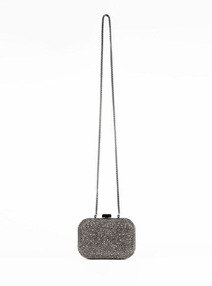 Gemy Maalouf Crystal-Embellished Crepe Clutch