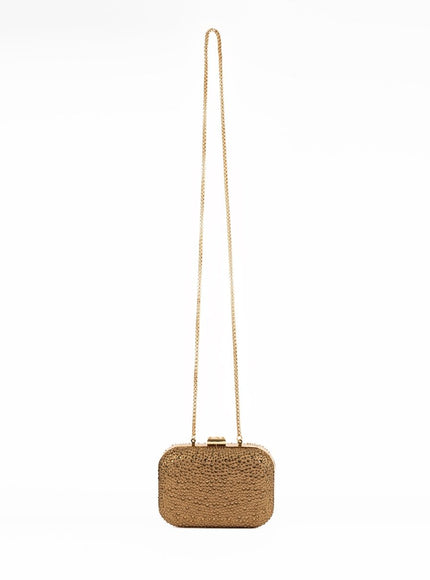 Gemy Maalouf Crystal-Embellished Crepe Clutch