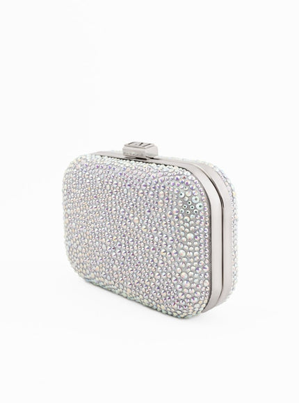Gemy Maalouf Crystal-Embellished Crepe Clutch