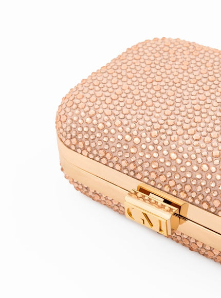 Gemy Maalouf Crystal-Embellished Crepe Clutch
