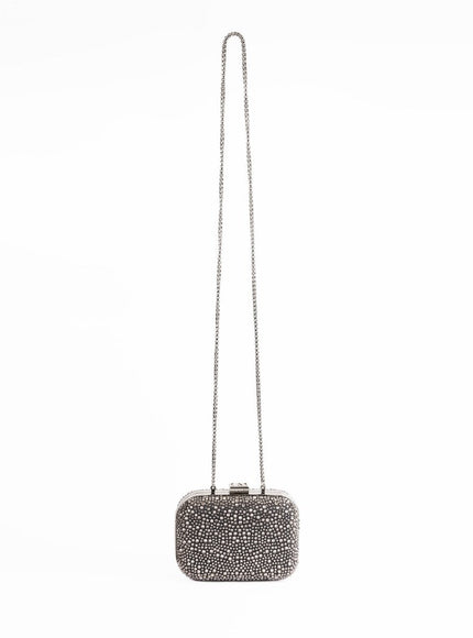 Gemy Maalouf Crystal-Embellished Crepe Clutch