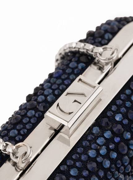 Gemy Maalouf Crystal-Embellished Crepe Clutch