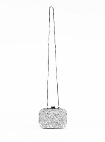 Gemy Maalouf Crystal-Embellished Crepe Clutch