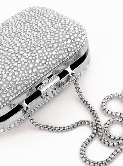 Gemy Maalouf Crystal-Embellished Crepe Clutch