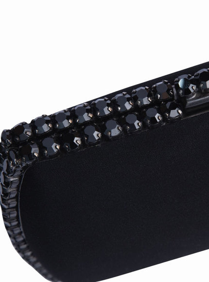 Gemy Maalouf Black Clutch With Black Hardware