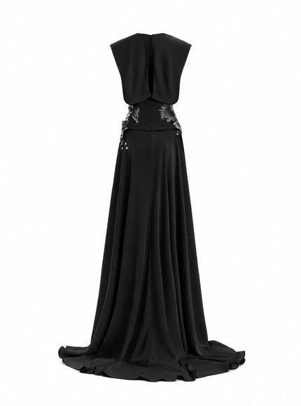 Gemy Maalouf V-Neck Beaded Gown