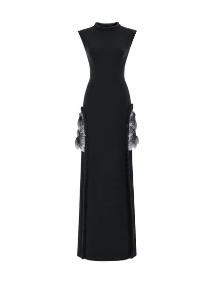 Gemy Maalouf Slim Gown With Floral Appliqués