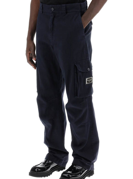 Dolce & Gabbana cargo pants with logo plaque