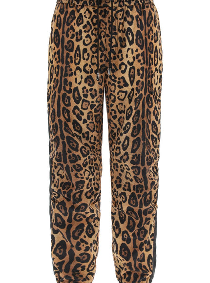 Dolce & Gabbana leopard print nylon jogger pants for