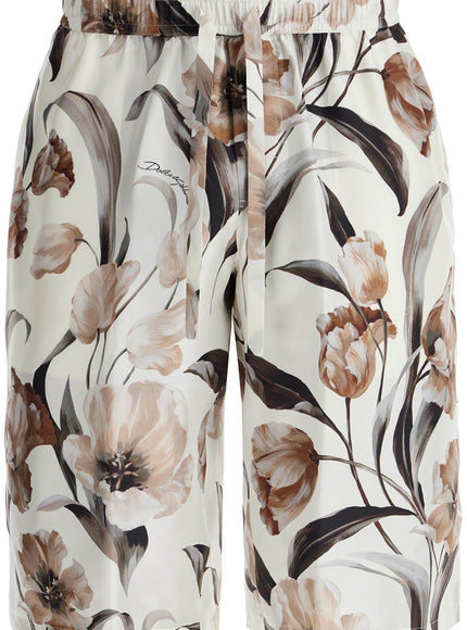 Dolce & Gabbana silk bermuda shorts with floral print set