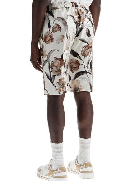 Dolce & Gabbana silk bermuda shorts with floral print set