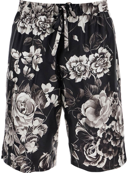 Dolce & Gabbana silk floral print bermuda shorts set