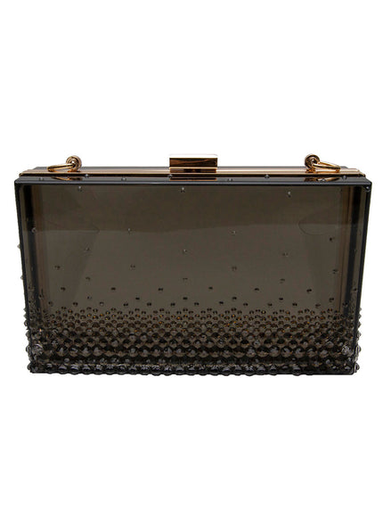 Gwen Lucite Crystal Clutch