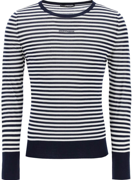 Dolce & Gabbana lightweight striped wool pullover sweater