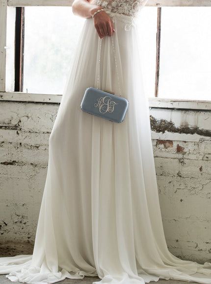 Glam Crystal Monogram Clutch