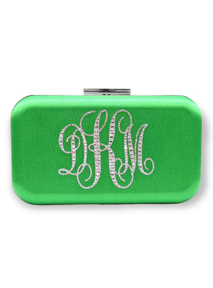 Glam Crystal Monogram Clutch