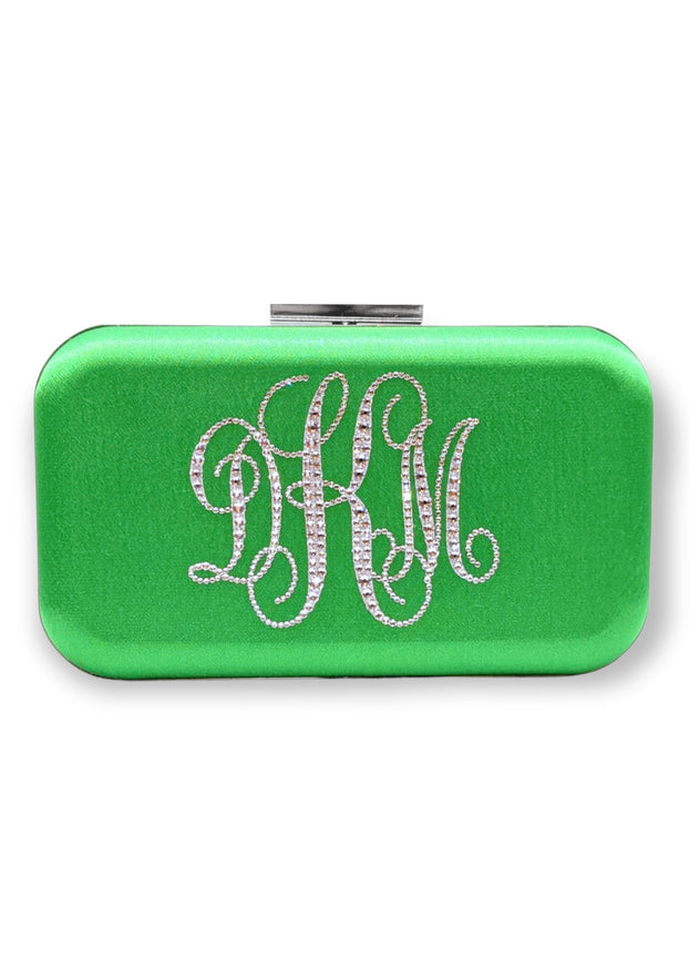 Ariel Taub Glam Crystal Monogram Clutch