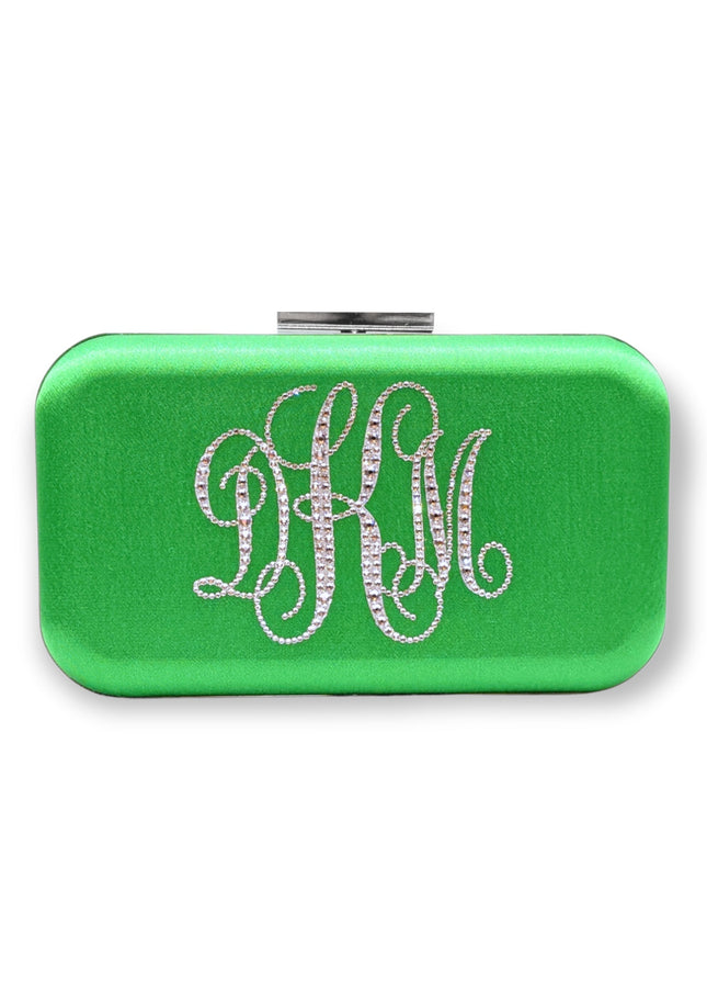 Ariel Taub Glam Crystal Monogram Clutch