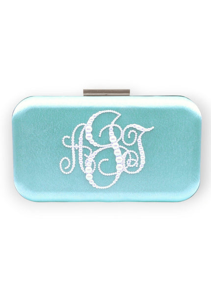 Ariel Taub Glam Pearl Monogram Clutch