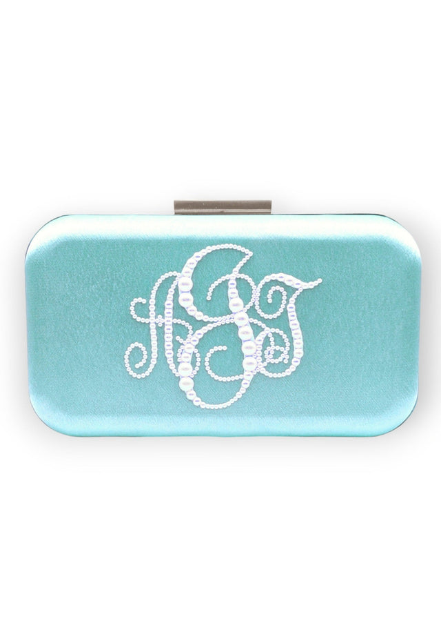Ariel Taub Glam Pearl Monogram Clutch