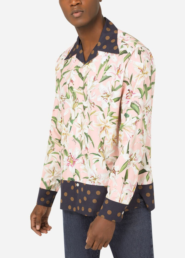 Dolce & Gabbana Poplin Hawaiian shirt with Flower print