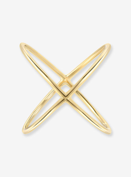 Zoe Lev 14K Gold Large X Ring