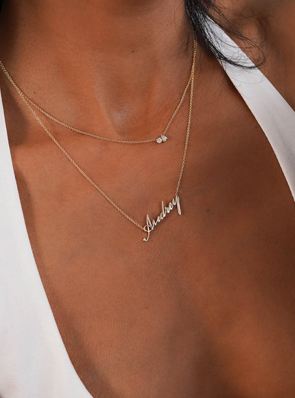 Zoe Lev Diamond Toi et Moi Necklace