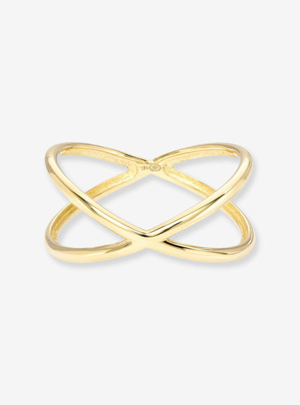 Zoe Lev 14K Gold X Ring