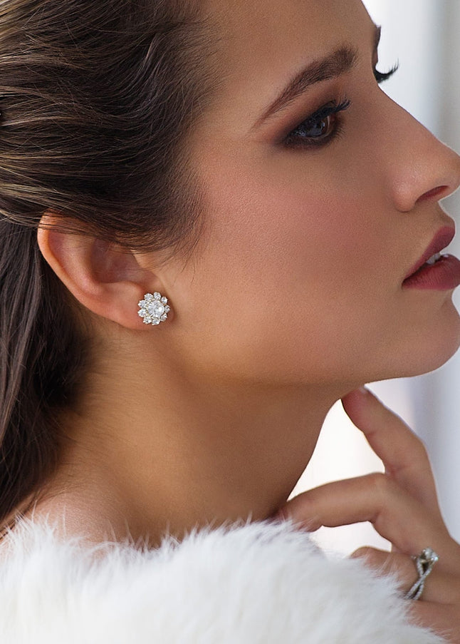 Greta Large Crystal Stud Earrings
