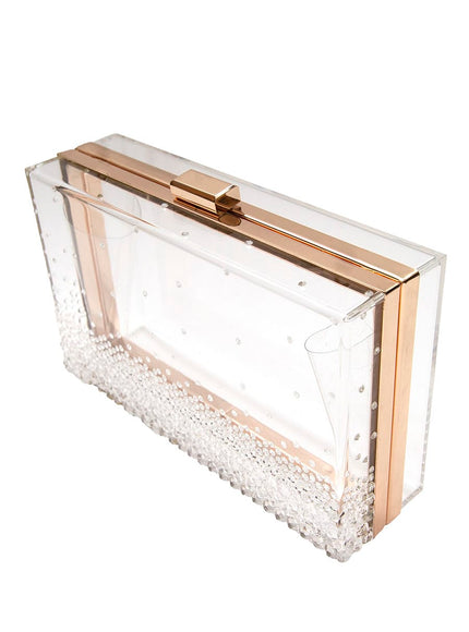 Gwen Lucite Crystal Clutch