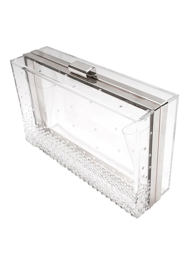 Ariel Taub Gwen Lucite Crystal Clutch