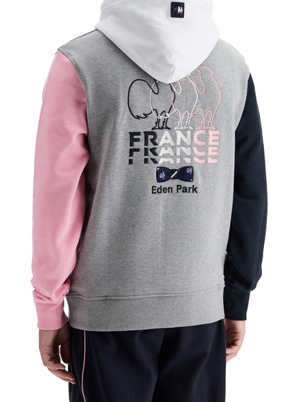 EDEN PARK hooded color block sweatshirt